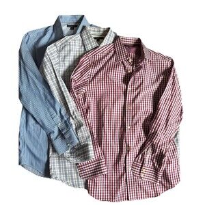 Banana Republic Mens Oxford Non-Iron Slim Fit Dress Shirts Lot of 3 M Preppy EUC